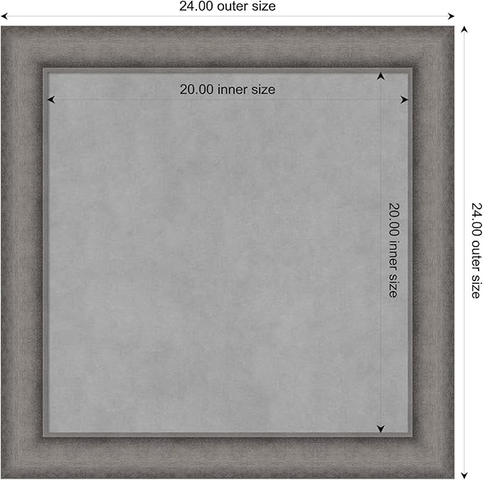 Amanti Art Grey Framed Magnetic Board 24x24 Medium Vision Board - Image 4
