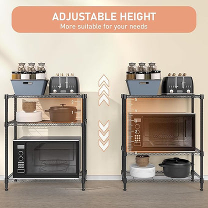 M MZG 750 lbs 3 Tier Storage Rack Metal Wire Shelving Unit, Storage Standing - Image 7