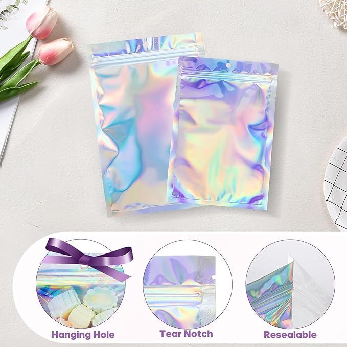 6x9 inch Holographic Bags with Party Favor Mylar Bags Coffee Storage - Image 6