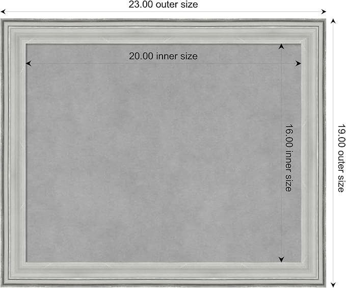Amanti Art Silver Framed Magnetic Board 19x23 Small Vision Board - Image 4