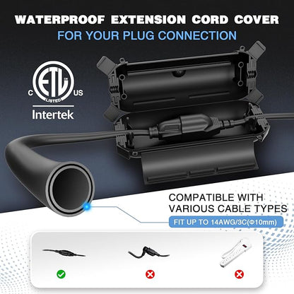 Flemoon Outdoor Extension Cord Safety Cover, IPX4 Waterproof Connection - Image 2
