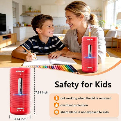 AFMAT Electric Pencil Sharpener, Fully Automatic Pencil Sharpener, Auto in & Out - Image 7