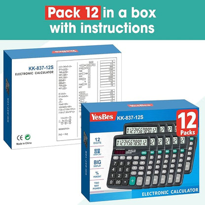 12 Pack Calculator Bulk, 12 Digits Calculators Desktop - Image 7