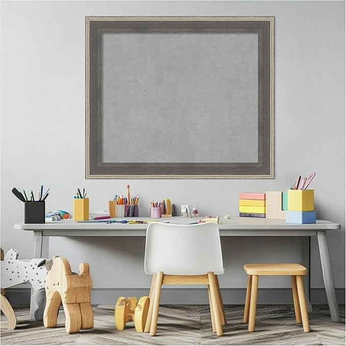 Amanti Art Grey Framed Magnetic Board 25x29 Medium Vision Board - Image 5