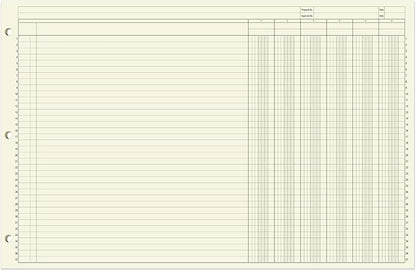 BookFactory Ledger Pad/Large 6 Column Accounting Ledger Columnar Pads - Image 2