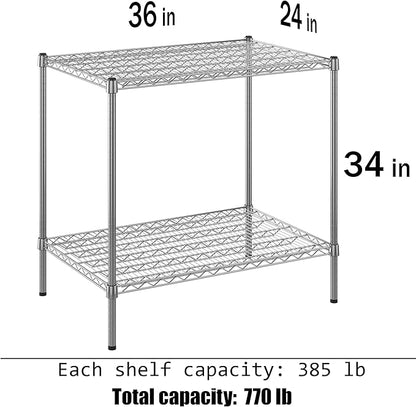 Regal Altair 24" Deep x 36" Wide x 34" Height Wire Shelving Kit | 2-Tier | NSF - Image 3