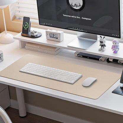 Boutilon Leather Desk Pad Protector, Non-Slip Mouse Pad, Laptop Desk Pad - Image 6