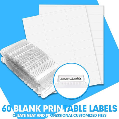 HERKKA Extra Capacity Hanging File Folders, 60 Pack Reinforced Letter Size - Image 6
