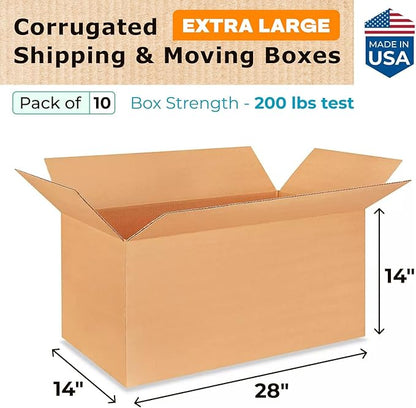 Extra Large Shipping & Moving Boxes 28x14x14 inches - Image 2