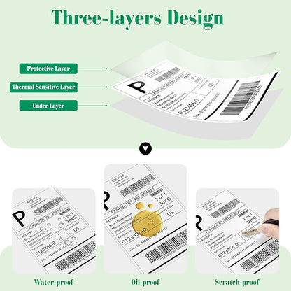 METRONIC Thermal Labels 4x6 200 Labels Fanfold Direct Shipping Label - Image 3