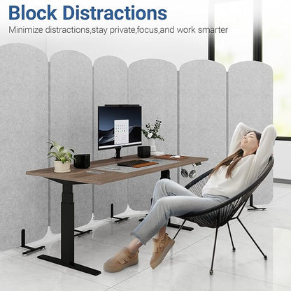 Natwind 3 Panel 73.2 x 71 inch Office Room Privacy Protect Space Divider - Image 7