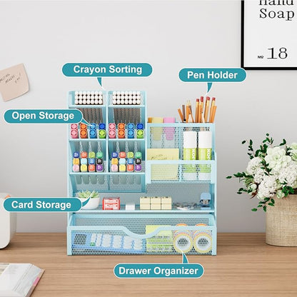 Marbrasse Mesh Pen Holder for Desk, Desk Organizers and Accessories for Office - Image 2