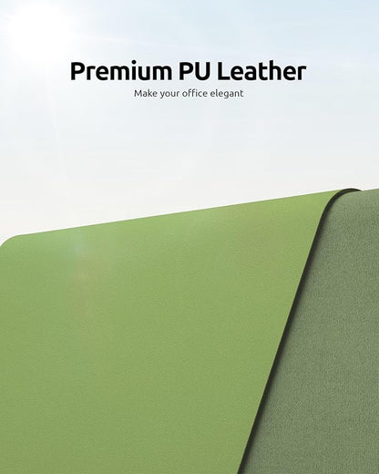 YSAGi Leather Desk Protector, Office Mat, Large Mouse Mat, Non-Slip PU Leather - Image 2
