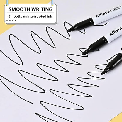 Affisure Permanent markers, 100 packs permanent markers bulk, quick dryingin - Image 3