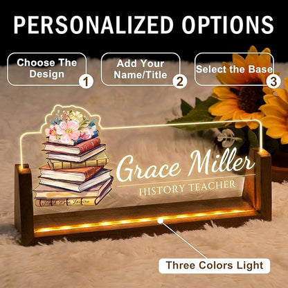 Desk Name Plate Personalized, Custom Office Light Up Name Plate - Image 6