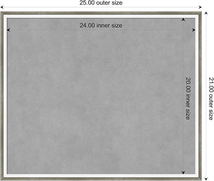 Amanti Art Silver Framed Magnetic Board 21x25 Medium Vision Board - Image 4