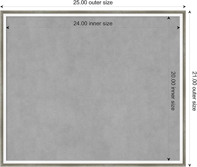 Amanti Art Silver Framed Magnetic Board 21x25 Medium Vision Board - Image 3