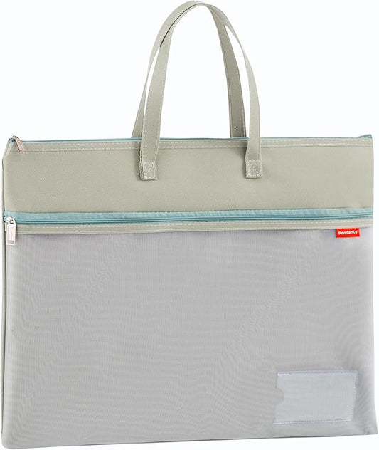 Pendancy Mesh Zipper Pouch A3 Size, Large Double Pocket Waterproof File Bag by Pendancy