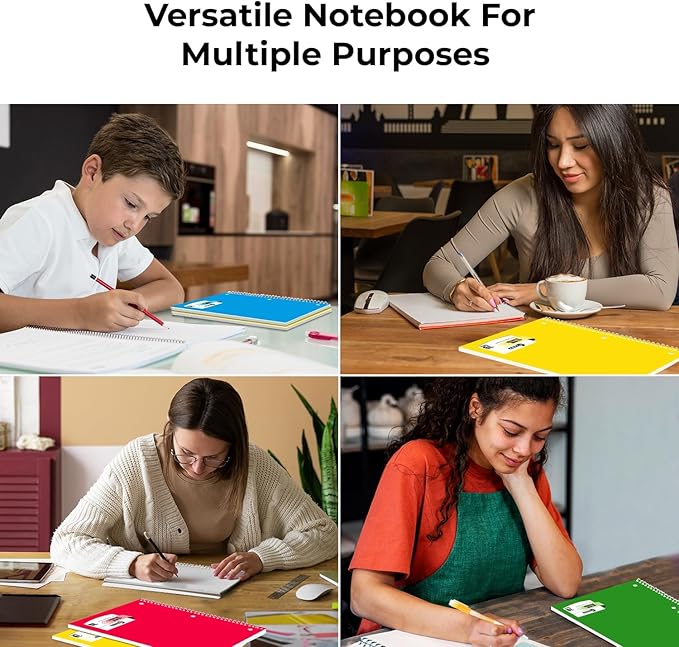 Rosmonde 50 Pack, 1 Subject Spiral Notebook College Ruled Bulk, 140 Pages - Image 8