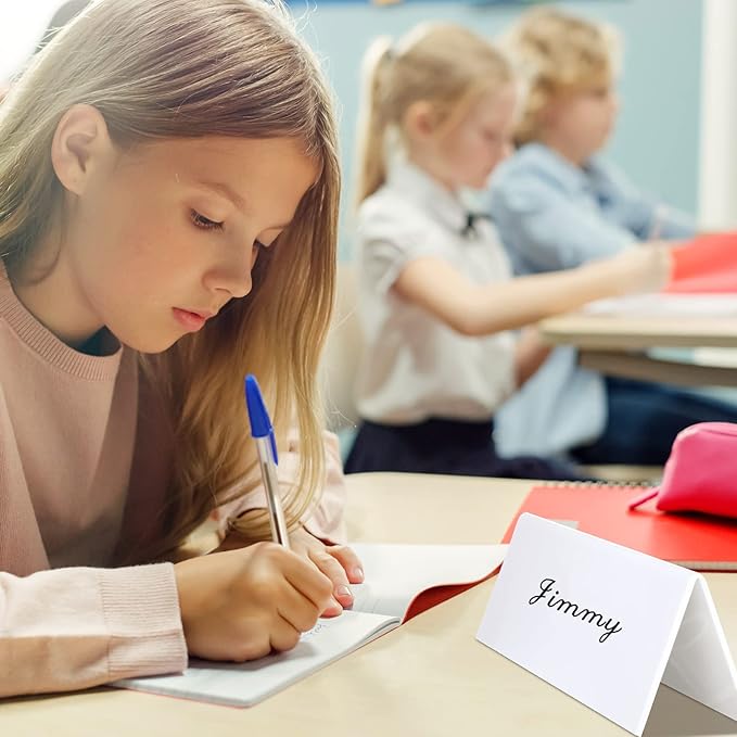 Fainne 50 Sets Dry Erase Name Tent Cards - Image 4