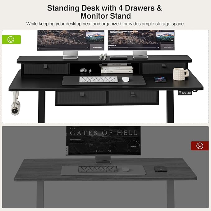 Grandder 55 x 28 inch Electric Standing Desk - Image 7