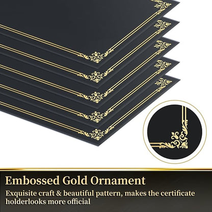 30 Packs Certificate Covers, Certificate Holders Gold Foil Border, - Image 4