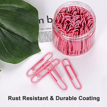 Vinaco Paper Clips Pink, Durable & Rustproof, Coated Paper Clip Great - Image 5
