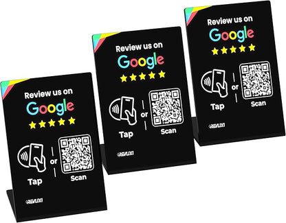 REVLIXI Google Review Stand- Boost Reviews w/ 3x4 inch Reusable Google Review by REVLIXI