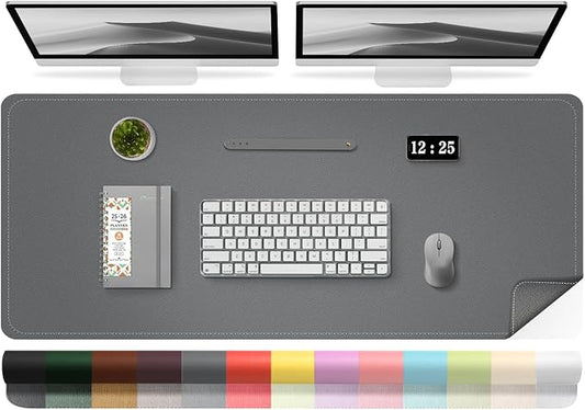 BLESWIN Large Desk Pad, 47.2" x 17", Leather Desk Mat Protector, Waterproof by BLESWIN