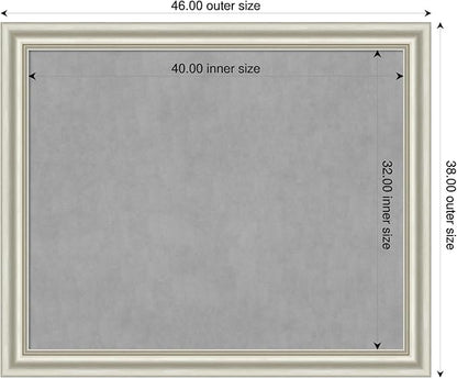 Amanti Art Silver Framed Magnetic Board 38x46 X-Large Vision Board - Image 2