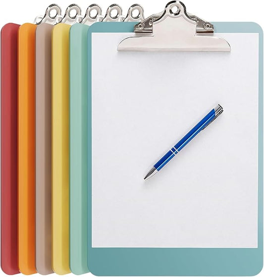 Plastic Clipboards with Butterfly Clip 12.5 x 9 Inch Plastic Clip Boards Bulk by OfficeSolutionsDirect