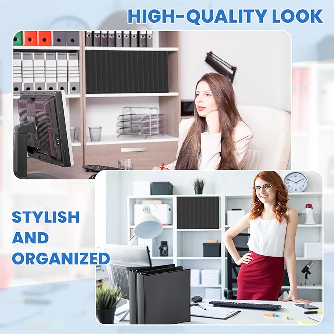 Henoyso 12 Pcs 3 Ring 1.5 Inch Binders Fits 8.5 x 11 Inch Letter Size Paper - Image 6