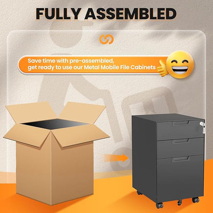 AFAIF 3 Drawer File Cabinet - Image 7