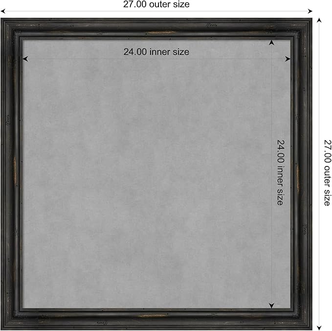 Amanti Art Black Framed Magnetic Board 27x27 Medium Vision Board - Image 4