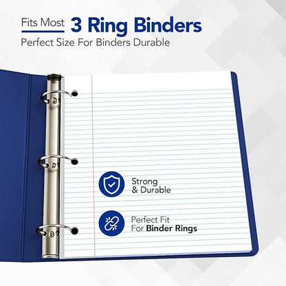 KAISA Filler Paper Loose Leaf Paper, Wide Ruled Paper, 3-Hole Punched Binder - Image 5