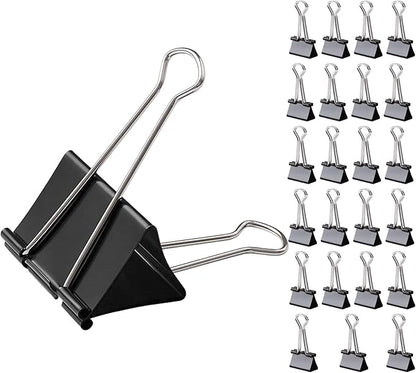XIIFIIFII 3 Inch Extra Large Binder Clips, Heavy Duty Paper Clamps, Big Metal by XIIFIIFII