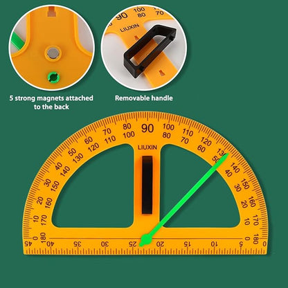 Magnetic Geometry Tool, School Supplies Protractor Compass Set, Teacher Board - Image 8