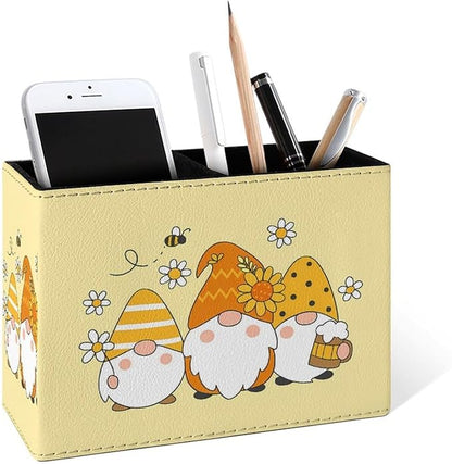 Famame Cute Sunflower Bee Gnomes Pencil Holder by Famame