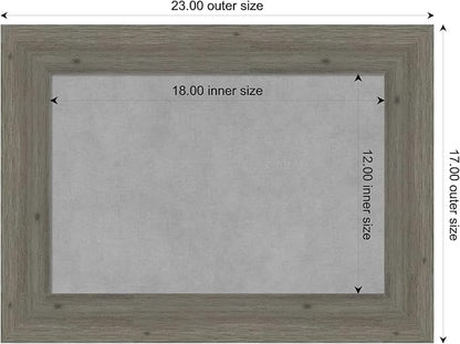 Amanti Art Grey Framed Magnetic Board 17x23 Small Vision Board - Image 3