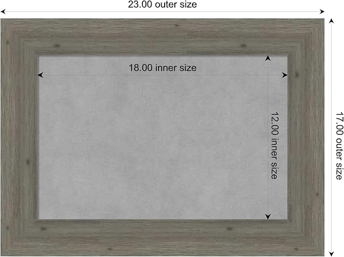 Amanti Art Grey Framed Magnetic Board 17x23 Small Vision Board - Image 4