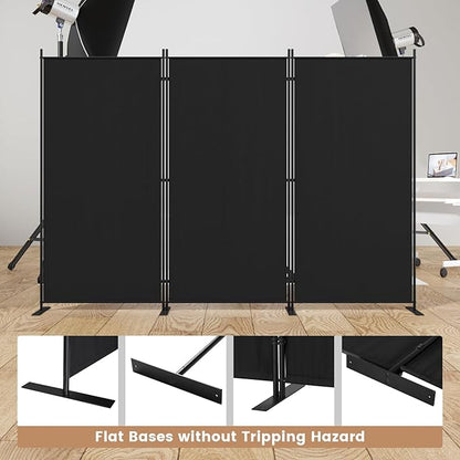 C-Hopetree 3 Panels Room Divider, 6 Ft Tall Indoor Folding Privacy Screen - Image 7