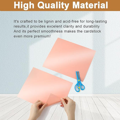 Silunkia 120 Sheets Candy Pink Shimmer Cardstock 8.5 x 11 Metallic Paper - Image 4
