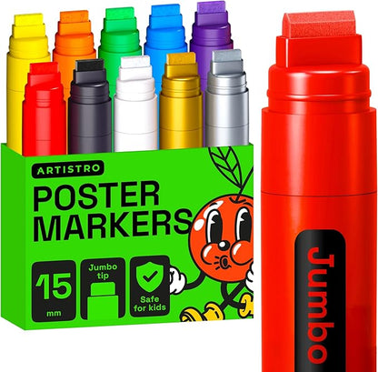 ARTISTRO Poster Markers Jumbo Set Acrylic Markers by ARTISTRO