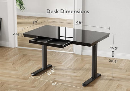 Claiks Glass Standing Desk - Image 3