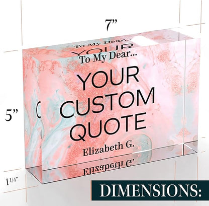 Personalized Gifts, Custom Quote Block Letter Board, Crystal-Clear Acrylic - Image 8