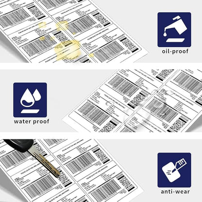 POLYSELLS Self Adhesive 3-1/3" x 4" Address Shipping Labels, 6UP White Sticker - Image 3