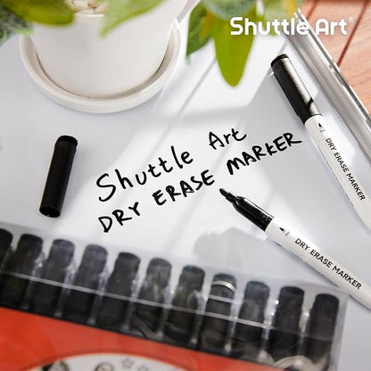 Shuttle Art Black Dry Erase Markers, 60 Pack Magnetic Whiteboard Markers - Image 7