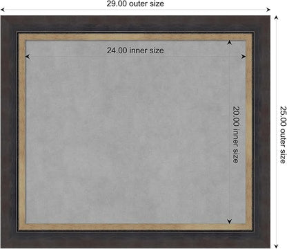Amanti Art Black Framed Magnetic Board 25x29 Medium Vision Board - Image 4