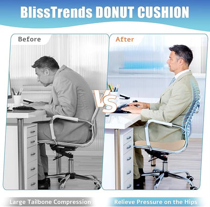 BlissTrends Donut Pillow Seat Cushion, Donut Chair Cushions - Image 5