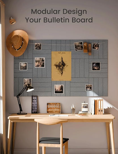 Large Felt Bulletin Board 48" x 36" Cork Board Alternative-12 Pack - Image 5